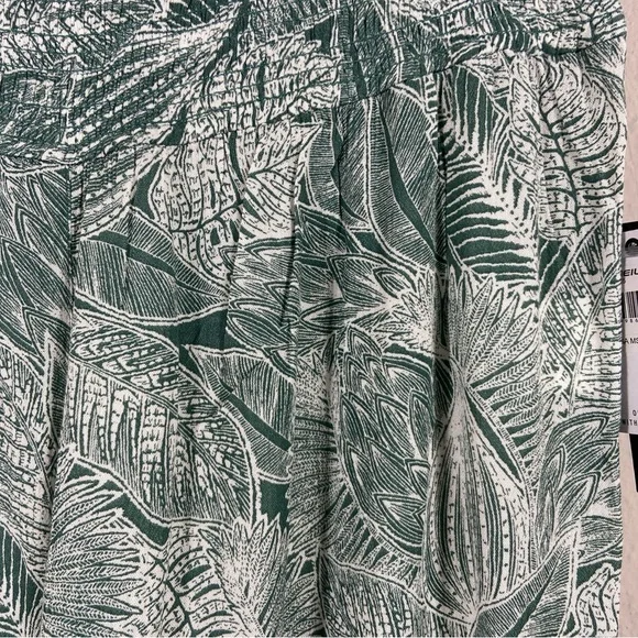 O'Neill Women's XL Green & White Wide Leg Leaf Print Pants NWT - Picture 6 of 9